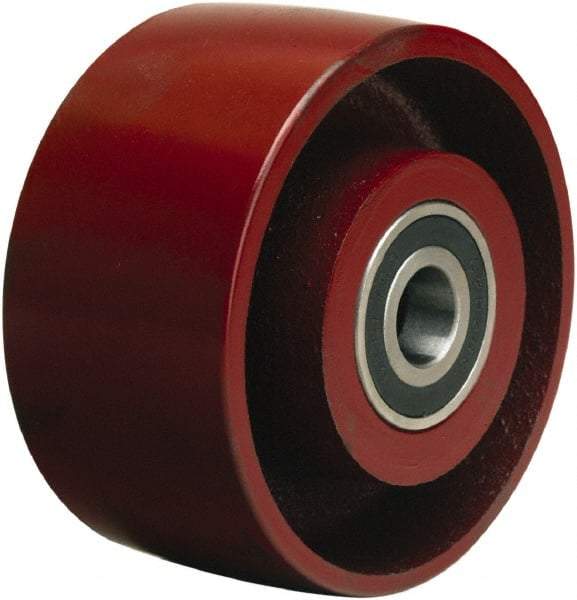 Hamilton - 4 Inch Diameter x 2 Inch Wide, Cast Iron Caster Wheel - 1,000 Lb. Capacity, 2-1/4 Inch Hub Length, 1/2 Inch Axle Diameter, Precision Ball Bearing - USA Tool & Supply