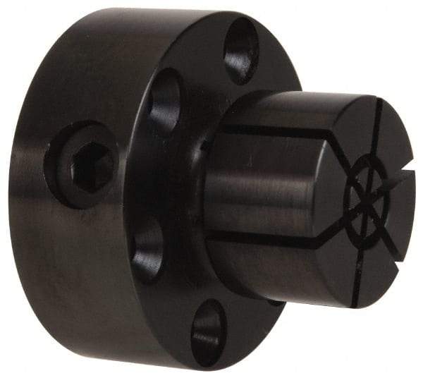 Mitee-Bite - 0.71 to 1.12" Expansion Diam, 4,000 Lb Holding Force, 8-32 Mounting Screw, Steel ID Expansion Clamps - 1.968" Flange Diam, 3/4" Flange Thickness, 1.55" Mount Hole Diam, 6 Mount Holes, 1.625" Overall Height, 49 Ft/Lb Torque - USA Tool & Supply