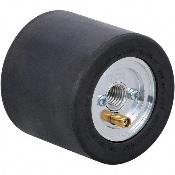 Dynabrade - 3-1/4" Wheel OD, 3" Wheel Width, 7,000 RPM, Aluminum, Pneumatic Wheel with Hub - 10-11/16" Long x 3" Wide, 5/8" Wheel Arbor Hole - USA Tool & Supply
