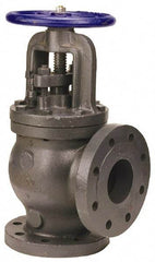 NIBCO - 6" Pipe, Flanged Ends, Iron Renewable Globe Valve - Bronze Disc, Bolted Bonnet, 500 psi WOG, 250 psi WSP, Class 250 - USA Tool & Supply
