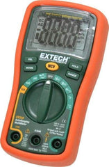 Extech - EX330, CAT III, 600 VAC/VDC, Digital Auto Ranging Multimeter - 40 mOhm, Measures Voltage, Capacitance, Current, Frequency, Resistance, Temperature - USA Tool & Supply