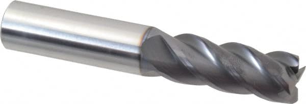 ProMax - 1/2" Diam 4 Flute Solid Carbide 0.015" Corner Radius End Mill - USA Tool & Supply