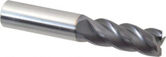 ProMax - 1/2" Diam 4 Flute Solid Carbide 0.015" Corner Radius End Mill - USA Tool & Supply