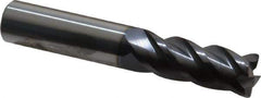 ProMax - 1/2", 4 Flute, Single End, Solid Carbide, 0.03" Corner Radius End Mill - 3" OAL, 40° Helix, Right Hand Flute, 1" LOC, Right Hand Cut - USA Tool & Supply