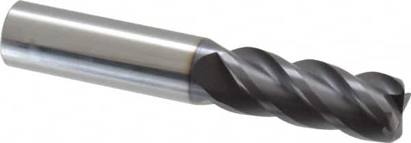 ProMax - 1/2" Diam 4 Flute Solid Carbide 0.06" Corner Radius End Mill - USA Tool & Supply