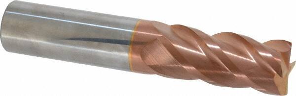 ProMax - 3/4", 4 Flute, Single End, Solid Carbide, 1/8" Corner Radius End Mill - 4" OAL, 40° Helix, Right Hand Flute, 1-1/2" LOC, Right Hand Cut - USA Tool & Supply