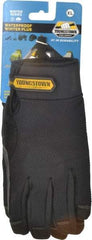 Youngstown - Size XL (10) Synthetic Suede Cold Protection & Waterproof Work Gloves - For Mechanic's & Lifting, Uncoated, Hook & Loop Cuff, Full Fingered, Black, Paired - USA Tool & Supply