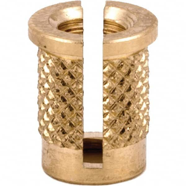 E-Z LOK - Press Fit Threaded Inserts Type: Flanged For Material Type: Plastic - USA Tool & Supply