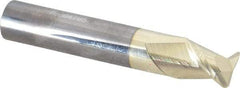 Accupro - 1/2", 2 Flute, Single End, Solid Carbide, 0.06" Corner Radius End Mill - 3" OAL, 45° Helix, Right Hand Flute, 5/8" LOC, Right Hand Cut - USA Tool & Supply