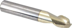 Accupro - 1/2", 2 Flute, Single End, Solid Carbide, 0.09" Corner Radius End Mill - 3" OAL, 45° Helix, Right Hand Flute, 5/8" LOC, Right Hand Cut - USA Tool & Supply