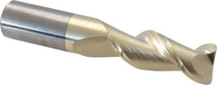 Accupro - 5/8", 2 Flute, Single End, Solid Carbide, 0.06" Corner Radius End Mill - 3-1/2" OAL, 45° Helix, Right Hand Flute, 1-5/8" LOC, Right Hand Cut - USA Tool & Supply