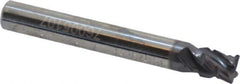 Accupro - 1/4" Diam, 3/8" LOC, 4 Flute Solid Carbide Corner Chamfer Roughing End Mill - AlTiN Finish, 2" OAL, 1/4" Shank Diam, Single End, 30° Helix - USA Tool & Supply