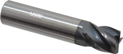 Accupro - 5/8", 4 Flute, Single End, Solid Carbide, 0.025" Corner Radius End Mill - 3" OAL, Right Hand Flute, 3/4" LOC, Right Hand Cut - USA Tool & Supply