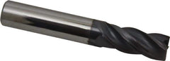 Accupro - 7/16", 4 Flute, Single End, Solid Carbide, 0.02" Corner Radius End Mill - 2-3/4" OAL, Right Hand Flute, 1" LOC, Right Hand Cut - USA Tool & Supply