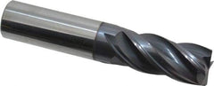 Accupro - 3/4", 4 Flute, Single End, Solid Carbide, 0.02" Corner Radius End Mill - 4" OAL, Right Hand Flute, 1-5/8" LOC, Right Hand Cut - USA Tool & Supply