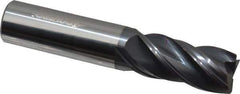 Accupro - 3/4", 4 Flute, Single End, Solid Carbide, 0.03" Corner Radius End Mill - 4" OAL, Right Hand Flute, 1-5/8" LOC, Right Hand Cut - USA Tool & Supply