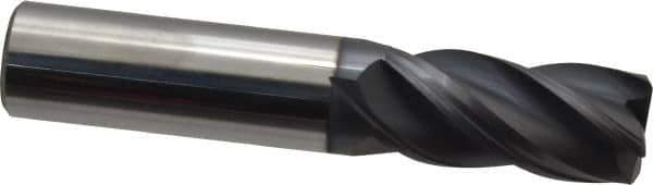 Accupro - 3/4", 4 Flute, Single End, Solid Carbide, 0.06" Corner Radius End Mill - 4" OAL, Right Hand Flute, 1-5/8" LOC, Right Hand Cut - USA Tool & Supply