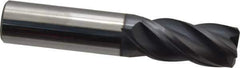 Accupro - 3/4", 4 Flute, Single End, Solid Carbide, 0.06" Corner Radius End Mill - 4" OAL, Right Hand Flute, 1-5/8" LOC, Right Hand Cut - USA Tool & Supply
