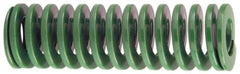 Dayton Lamina - 2" Hole Diam, 1" Rod Diam, 4-1/2" Free Length, Green Die Spring - 44.9 Lb Max Deflection, 1.8" Max Deflection, Light Duty, Chromium Vanadium Steel - USA Tool & Supply