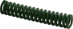 Dayton Lamina - 3/8" Hole Diam, 3/16" Rod Diam, 1-3/4" Free Length, Green Die Spring - 3.59 Lb Max Deflection, 0.69" Max Deflection, Light Duty, Chromium Vanadium Steel - USA Tool & Supply