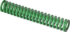 Dayton Lamina - 3/8" Hole Diam, 3/16" Rod Diam, 2" Free Length, Green Die Spring - 3.06 Lb Max Deflection, 0.8" Max Deflection, Light Duty, Chromium Vanadium Steel - USA Tool & Supply