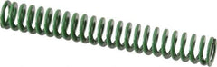 Dayton Lamina - 1/2" Hole Diam, 9/32" Rod Diam, 3-1/2" Free Length, Green Die Spring - 3.05 Lb Max Deflection, 1.4" Max Deflection, Light Duty, Chromium Vanadium Steel - USA Tool & Supply