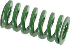 Dayton Lamina - 5/8" Hole Diam, 11/32" Rod Diam, 1-1/4" Free Length, Green Die Spring - 13.4 Lb Max Deflection, 0.5" Max Deflection, Light Duty, Chromium Vanadium Steel - USA Tool & Supply