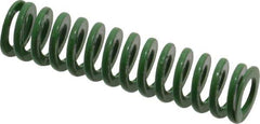 Dayton Lamina - 5/8" Hole Diam, 11/32" Rod Diam, 2-1/2" Free Length, Green Die Spring - 7.2 Lb Max Deflection, 1.01" Max Deflection, Light Duty, Chromium Vanadium Steel - USA Tool & Supply