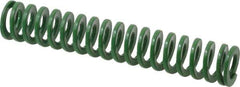 Dayton Lamina - 5/8" Hole Diam, 11/32" Rod Diam, 3-1/2" Free Length, Green Die Spring - 5.3 Lb Max Deflection, 1.4" Max Deflection, Light Duty, Chromium Vanadium Steel - USA Tool & Supply