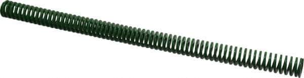 Dayton Lamina - 3/4" Hole Diam, 3/8" Rod Diam, 12" Free Length, Green Die Spring - 2.16 Lb Max Deflection, 4.8" Max Deflection, Light Duty, Chromium Vanadium Steel - USA Tool & Supply