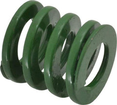 Dayton Lamina - 1" Hole Diam, 1/2" Rod Diam, 1" Free Length, Green Die Spring - 61.2 Lb Max Deflection, 0.39" Max Deflection, Light Duty, Chromium Vanadium Steel - USA Tool & Supply