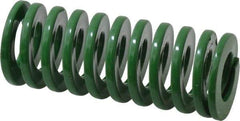 Dayton Lamina - 1" Hole Diam, 1/2" Rod Diam, 2-1/2" Free Length, Green Die Spring - 20.4 Lb Max Deflection, 1.01" Max Deflection, Light Duty, Chromium Vanadium Steel - USA Tool & Supply