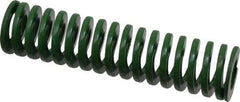 Dayton Lamina - 1" Hole Diam, 1/2" Rod Diam, 4" Free Length, Green Die Spring - 12.1 Lb Max Deflection, 1.61" Max Deflection, Light Duty, Chromium Vanadium Steel - USA Tool & Supply