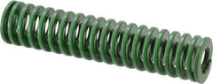 Dayton Lamina - 1" Hole Diam, 1/2" Rod Diam, 4-1/2" Free Length, Green Die Spring - 10.7 Lb Max Deflection, 1.8" Max Deflection, Light Duty, Chromium Vanadium Steel - USA Tool & Supply