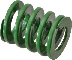 Dayton Lamina - 1-1/4" Hole Diam, 5/8" Rod Diam, 1-1/2" Free Length, Green Die Spring - 57.9 Lb Max Deflection, 0.6" Max Deflection, Light Duty, Chromium Vanadium Steel - USA Tool & Supply