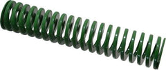Dayton Lamina - 1-1/4" Hole Diam, 5/8" Rod Diam, 6" Free Length, Green Die Spring - 12.3 Lb Max Deflection, 2.39" Max Deflection, Light Duty, Chromium Vanadium Steel - USA Tool & Supply
