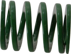 Dayton Lamina - 1-1/2" Hole Diam, 3/4" Rod Diam, 2" Free Length, Green Die Spring - 60.3 Lb Max Deflection, 0.8" Max Deflection, Light Duty, Chromium Vanadium Steel - USA Tool & Supply