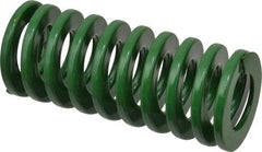 Dayton Lamina - 1-1/2" Hole Diam, 3/4" Rod Diam, 3-1/2" Free Length, Green Die Spring - 31.8 Lb Max Deflection, 1.4" Max Deflection, Light Duty, Chromium Vanadium Steel - USA Tool & Supply