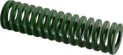 Dayton Lamina - 1-1/2" Hole Diam, 3/4" Rod Diam, 5-1/2" Free Length, Green Die Spring - 19.4 Lb Max Deflection, 2.2" Max Deflection, Light Duty, Chromium Vanadium Steel - USA Tool & Supply