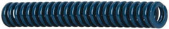 Dayton Lamina - 3/8" Hole Diam, 3/16" Rod Diam, 2-1/2" Free Length, Blue Die Spring - 3.87 Lb Max Deflection, 0.94" Max Deflection, Medium Duty, Chromium Vanadium Steel - USA Tool & Supply