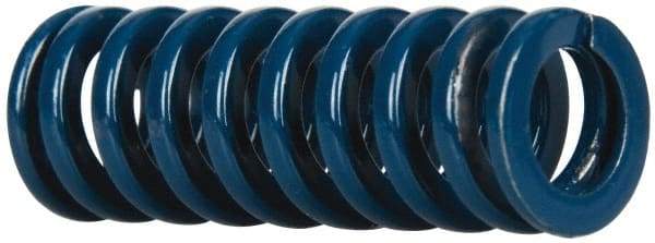 Dayton Lamina - 5/8" Hole Diam, 11/32" Rod Diam, 1-3/4" Free Length, Blue Die Spring - 17.4 Lb Max Deflection, 0.65" Max Deflection, Medium Duty, Chromium Vanadium Steel - USA Tool & Supply