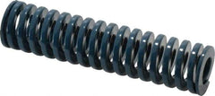 Dayton Lamina - 1" Hole Diam, 1/2" Rod Diam, 4" Free Length, Blue Die Spring - 18.8 Lb Max Deflection, 1.51" Max Deflection, Medium Duty, Chromium Vanadium Steel - USA Tool & Supply