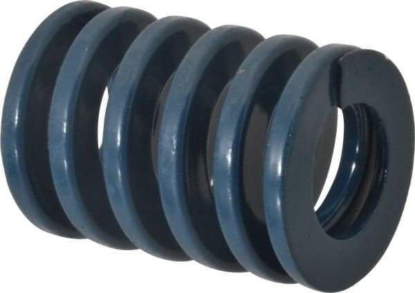 Dayton Lamina - 1-1/2" Hole Diam, 3/4" Rod Diam, 2" Free Length, Blue Die Spring - 97.4 Lb Max Deflection, 0.75" Max Deflection, Medium Duty, Chromium Vanadium Steel - USA Tool & Supply