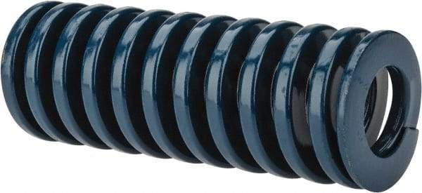 Dayton Lamina - 1-1/2" Hole Diam, 3/4" Rod Diam, 4" Free Length, Blue Die Spring - 43.4 Lb Max Deflection, 1.51" Max Deflection, Medium Duty, Chromium Vanadium Steel - USA Tool & Supply