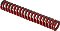 Dayton Lamina - 1/2" Hole Diam, 9/32" Rod Diam, 3" Free Length, Red Die Spring - 7.7 Lb Max Deflection, 0.9" Max Deflection, Heavy Duty, Chromium Vanadium Steel - USA Tool & Supply