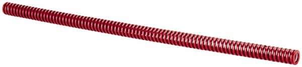 Dayton Lamina - 1/2" Hole Diam, 9/32" Rod Diam, 12" Free Length, Red Die Spring - 1.77 Lb Max Deflection, 3.6" Max Deflection, Heavy Duty, Chromium Vanadium Steel - USA Tool & Supply