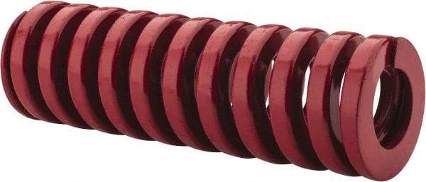 Dayton Lamina - 1" Hole Diam, 1/2" Rod Diam, 3" Free Length, Red Die Spring - 57 Lb Max Deflection, 0.9" Max Deflection, Heavy Duty, Chromium Vanadium Steel - USA Tool & Supply