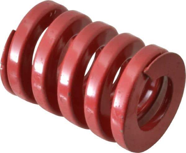 Dayton Lamina - 1-1/4" Hole Diam, 5/8" Rod Diam, 1-3/4" Free Length, Red Die Spring - 182 Lb Max Deflection, 0.52" Max Deflection, Heavy Duty, Chromium Vanadium Steel - USA Tool & Supply