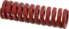 Dayton Lamina - 1-1/4" Hole Diam, 5/8" Rod Diam, 4" Free Length, Red Die Spring - 69.1 Lb Max Deflection, 1.2" Max Deflection, Heavy Duty, Chromium Vanadium Steel - USA Tool & Supply