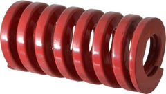 Dayton Lamina - 1-1/2" Hole Diam, 3/4" Rod Diam, 3" Free Length, Red Die Spring - 125 Lb Max Deflection, 0.9" Max Deflection, Heavy Duty, Chromium Vanadium Steel - USA Tool & Supply